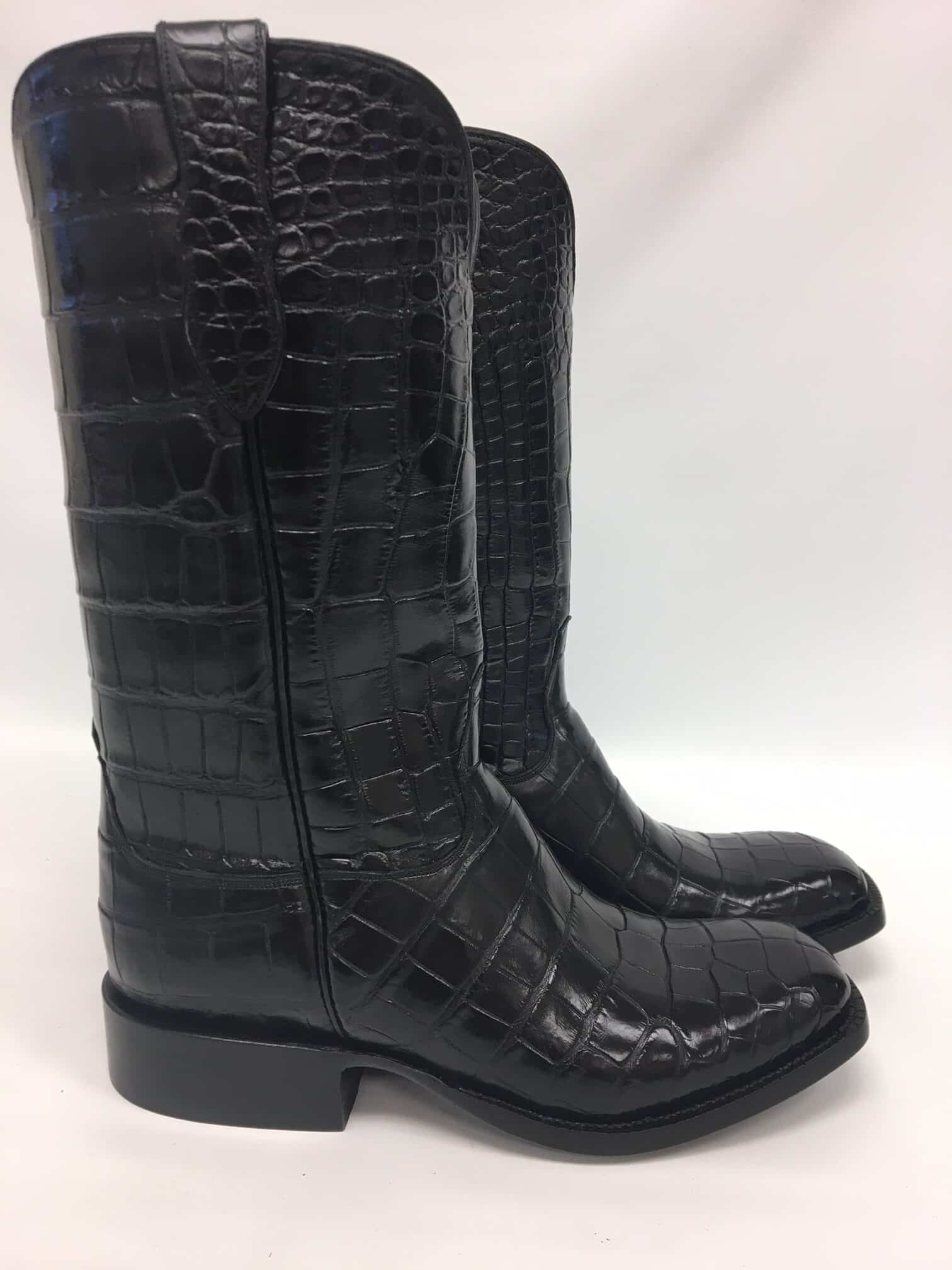Full Black Matte Alligator Boots (4)